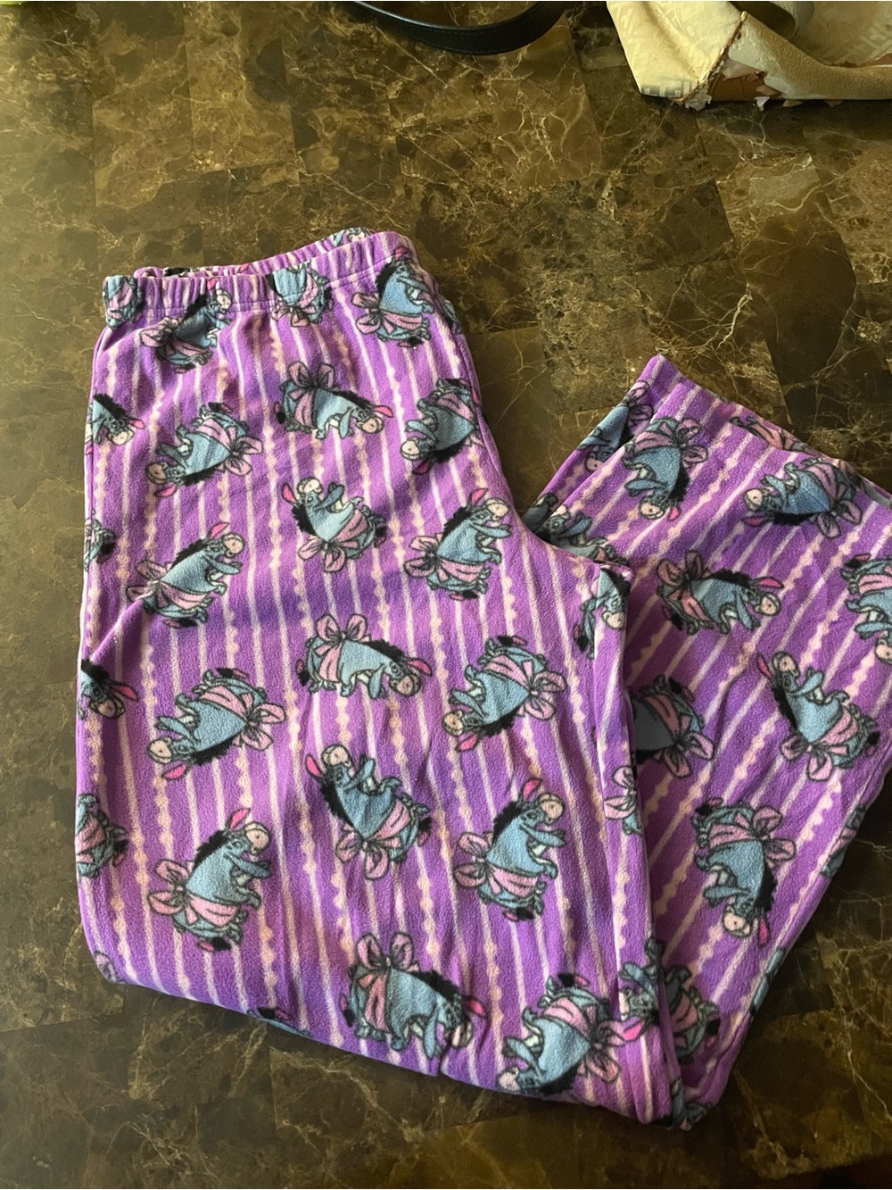 Purple Eeyore Print Kids Pajama Pants
